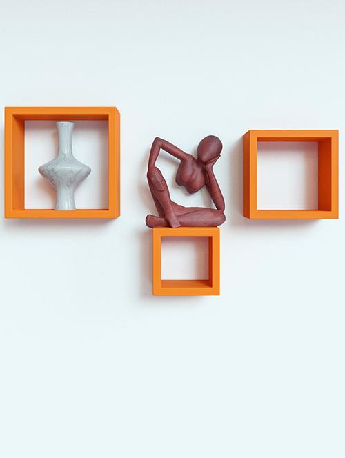 Wooden Nesting Square Wall Shelf Set of 3 - 14894304 - Standard Image - 1