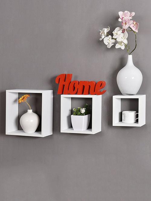 Wooden Nesting Square Wall Shelf Set of 3 - 14894310 - Standard Image - 1