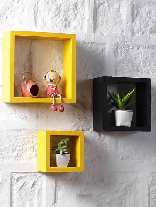 Wooden Nesting Square Wall Shelf Set of 3 - 14894312 - Standard Image - 1