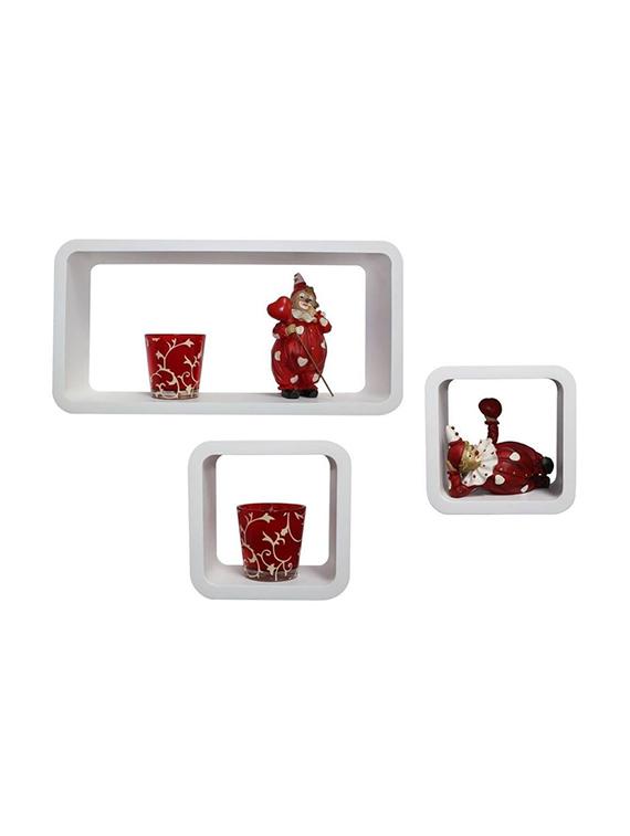 Decor Home Wall Shelf Set Of 2 Cube & 1 Rectangle Wall Rack Shelves - 14894340 - Zoom Image - 1