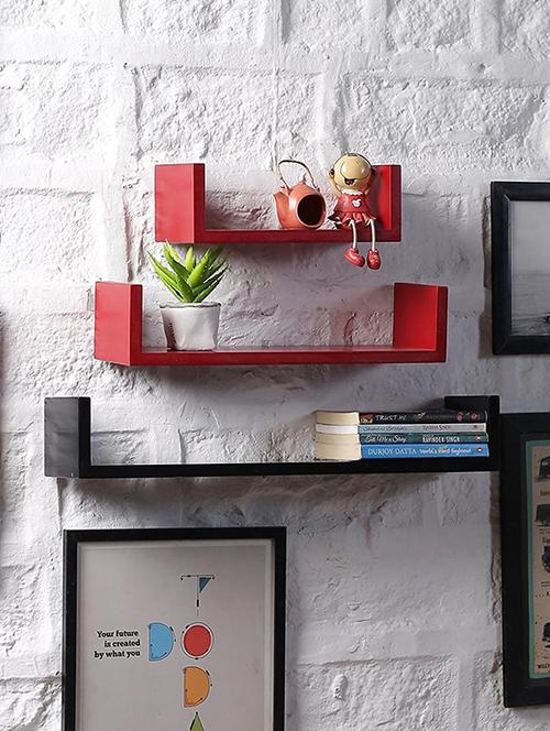 Set of 3 U Shape Wall Shelves - 14894375 - Standard Image - 1