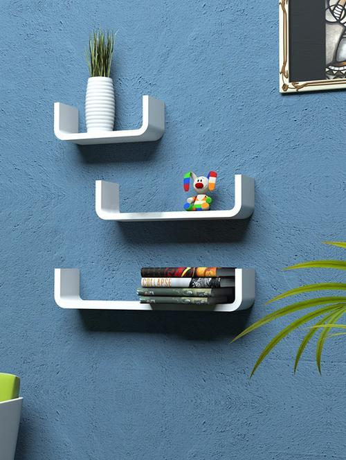 Set of 3 U Shape Wall Shelves - 14894386 - Standard Image - 1
