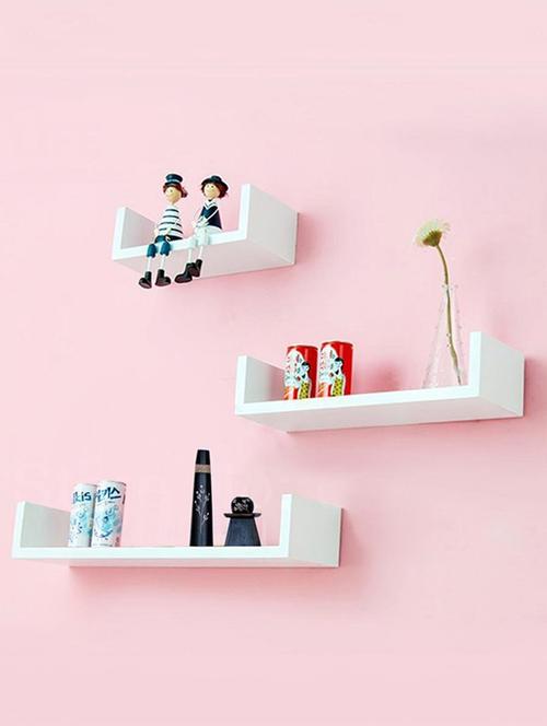 Set of 3 U Shape Wall Shelves - 14894387 - Standard Image - 1