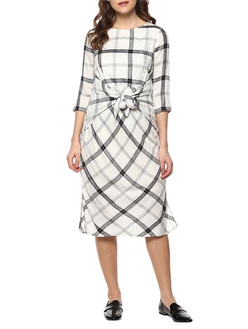 white rayon front bow dress - 14894396 - Very Small Image - 1