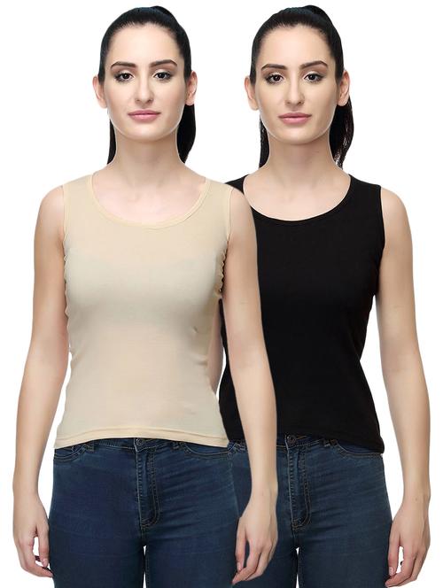 set of 2 multi colored cotton camisole - 14894573 - Very Small Image - 1