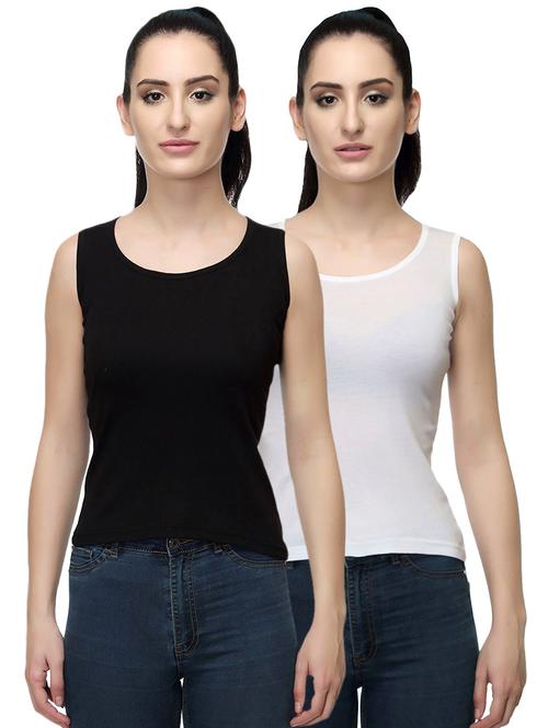 set of 2 multi colored cotton camisole - 14894576 - Very Small Image - 1