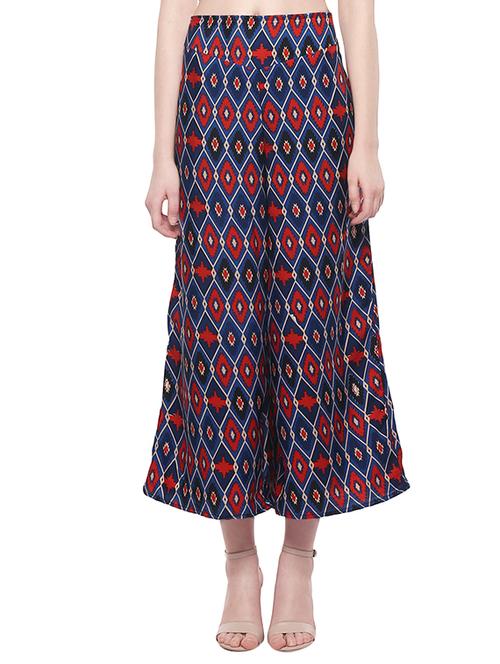 multi colored ikat print palazzo - 14894692 - Very Small Image - 1