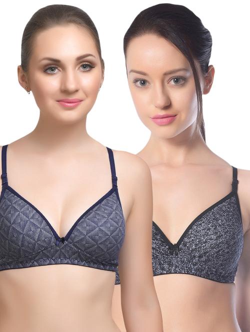 set of 2 multi colored cotton bra - 14894713 - Standard Image - 1