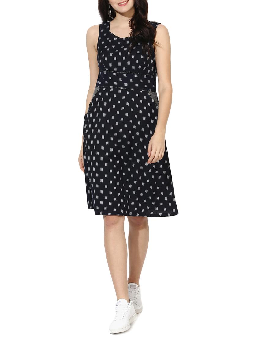 black cotton aline dress - 14894727 - Zoom Image - 1