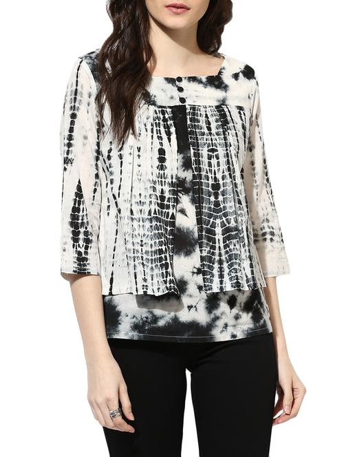white cotton layered top - 14894735 - Standard Image - 1