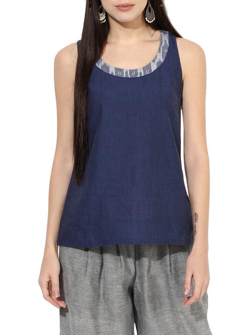dark blue cotton top - 14894740 - Standard Image - 1