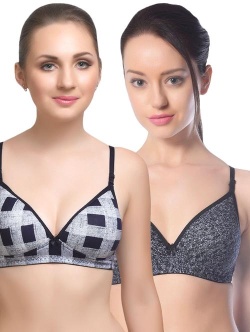 set of 2 multi colored cotton bra - 14894761 - Standard Image - 1