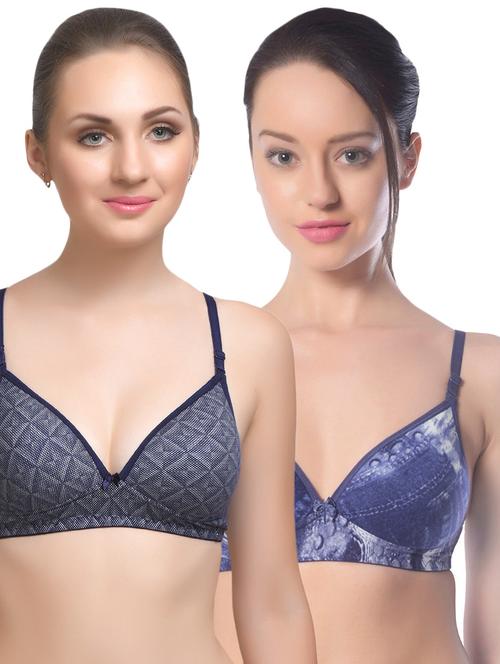 set of 2 multi colored cotton bra - 14894772 - Standard Image - 1