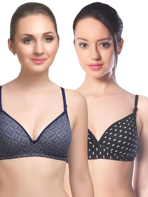 set of 2 multi colored cotton bra - 14894776 - Standard Image - 1