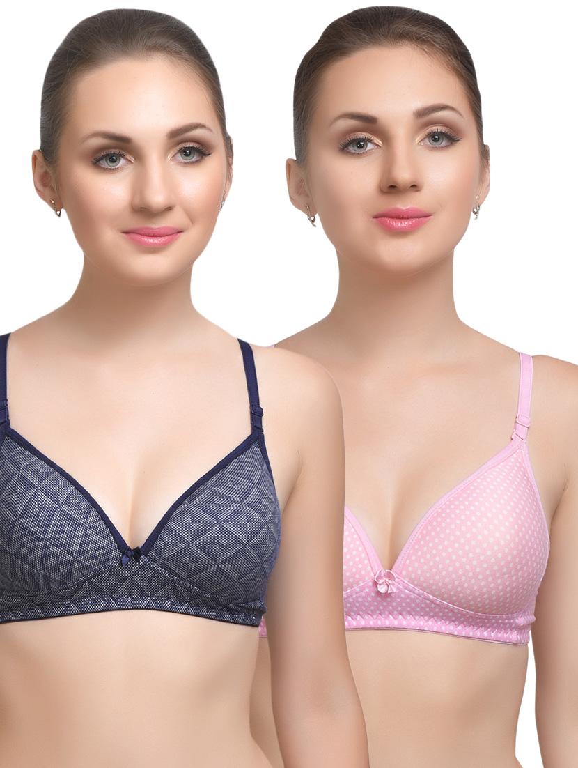 set of 2 multi colored cotton bra - 14894780 - Zoom Image - 1