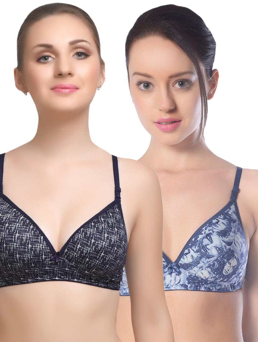 set of 2 multi colored cotton bra - 14894794 - Zoom Image - 1