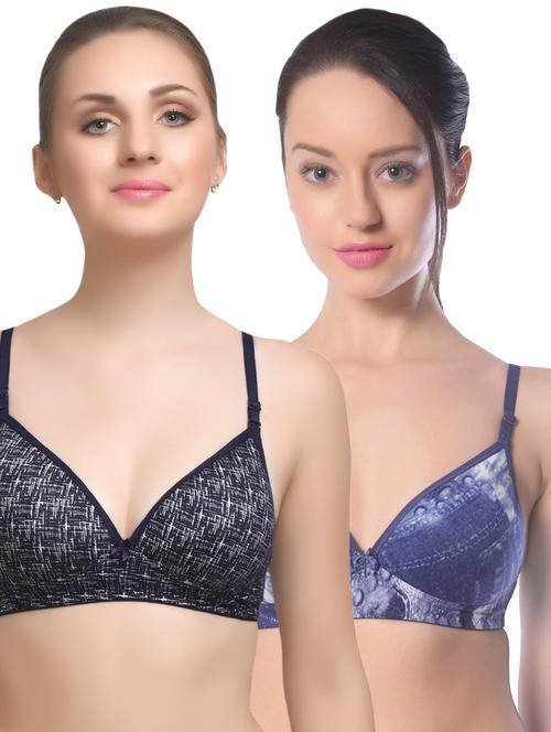 set of 2 multi colored cotton bra - 14894796 - Standard Image - 1
