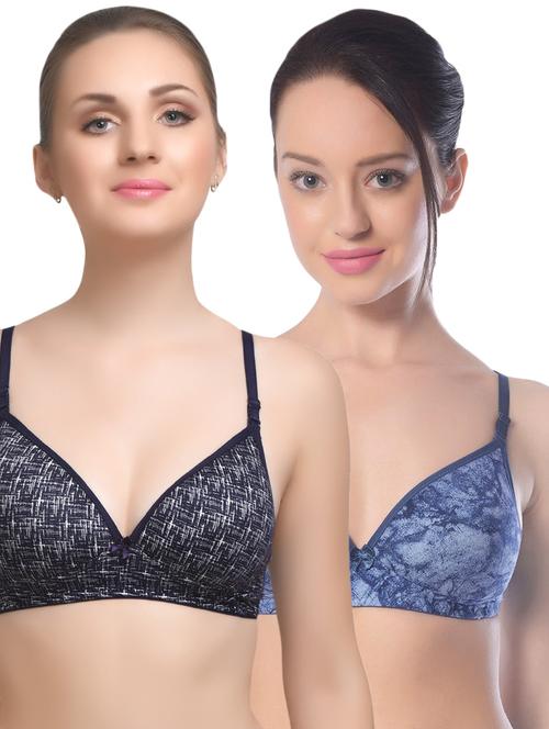 set of 2 multi colored cotton bra - 14894798 - Standard Image - 1