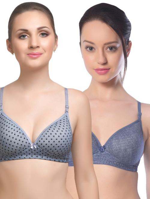 set of 2 multi colored cotton bra - 14894807 - Standard Image - 1