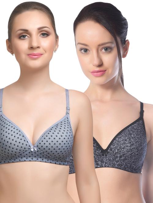 set of 2 multi colored cotton bra - 14894809 - Standard Image - 1
