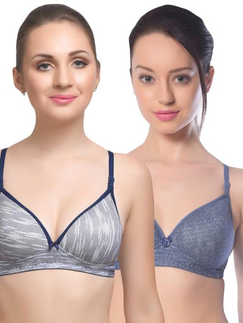 set of 2 multi colored cotton bra - 14894819 - Standard Image - 1