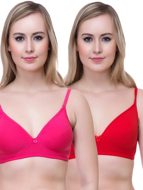 set of 2 multi colored cotton bra - 14894839 - Very Small Image - 1