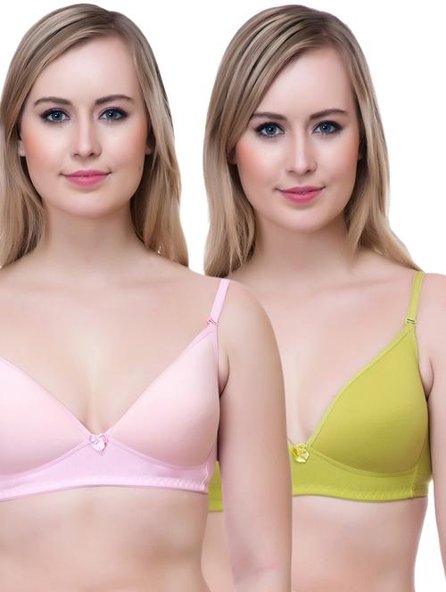 set of multi colored cotton bra - 14894841 - Standard Image - 1