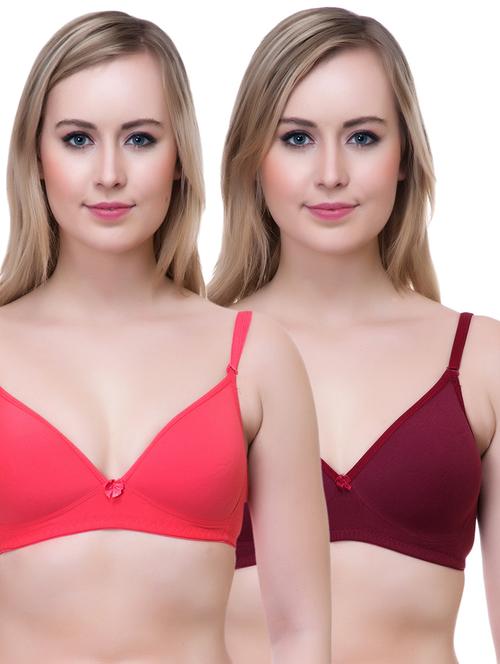 set of 2 multi colored cotton bra - 14894844 - Standard Image - 1