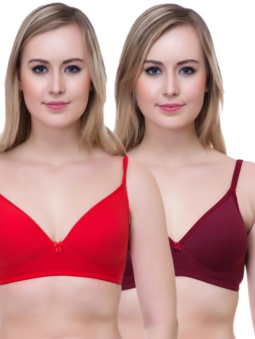 set of 2 multi colored cotton bras - 14894848 - Standard Image - 1