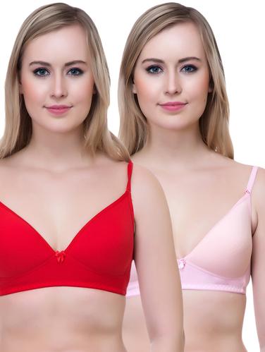 set of 2 multi colored cotton bras - 14894849 - Very Small Image - 1
