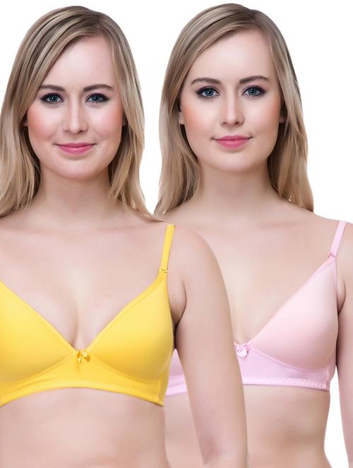 set of 2 multi colored cotton bra - 14894857 - Standard Image - 1