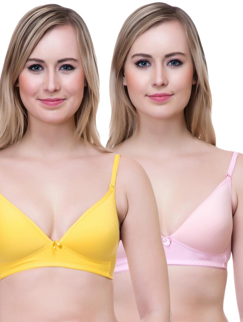 set of 2 multi colored cotton bra - 14894857 - Zoom Image - 1