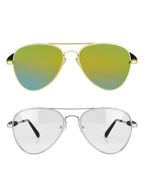 Amour-Propre Multicolor Aviator Sunglass For Unisex (AM_CMB_LP_1001) - 14894959 - Standard Image - 1