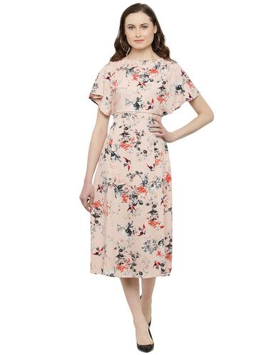 pink crepe a-line dress - 14895034 - Very Small Image - 1