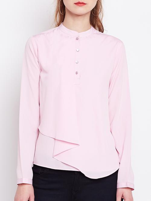 pink polyester regular top - 14895305 - Standard Image - 1