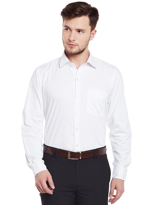 white cotton formal shirt - 14895489 - Standard Image - 1