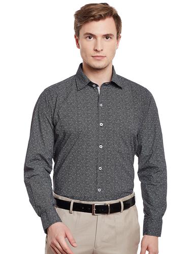 grey cotton formal shirt - 14895494 - Very Small Image - 1