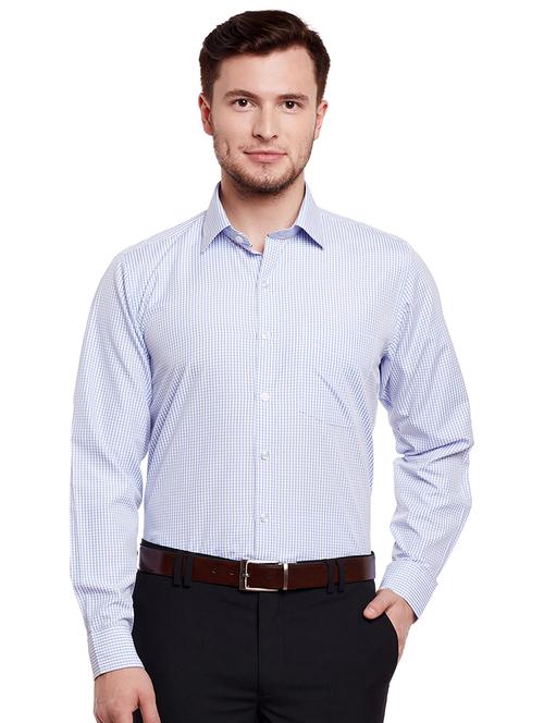 light blue cotton formal shirt - 14895498 - Standard Image - 1