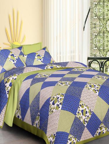 Pure Cotton Double bedsheet with 2 Pillow cover - 14895506 - Very Small Image - 1