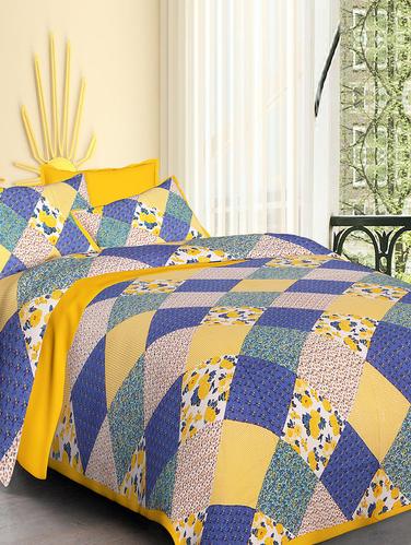 Pure Cotton Double bedsheet with 2 Pillow covers - 14895511 - Very Small Image - 1