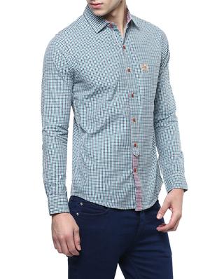 green cotton casual shirt - 14895760 - Standard Image - 2