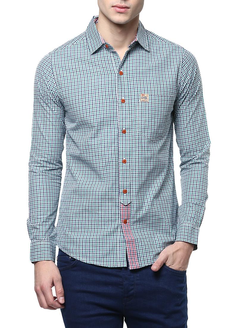 green cotton casual shirt - 14895760 - Zoom Image - 1