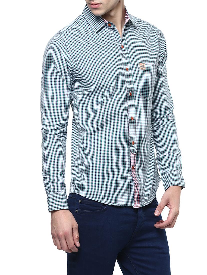 green cotton casual shirt - 14895760 - Zoom Image - 2