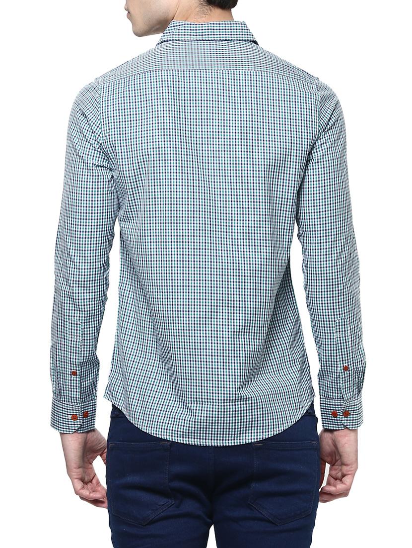 green cotton casual shirt - 14895760 - Zoom Image - 3