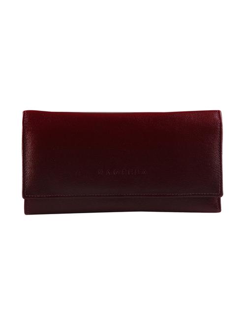 maroon leatherette fold over clutch - 14895966 - Very Small Image - 1