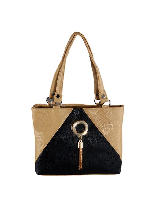 beige leatherette regular handbag - 14895980 - Very Small Image - 1
