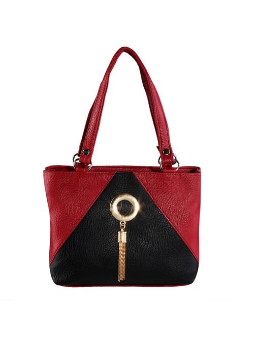 maroon leatherette regular handbag - 14895981 - Very Small Image - 1