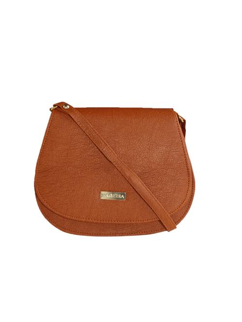 tan leatherette regular sling bag - 14896009 - Standard Image - 1