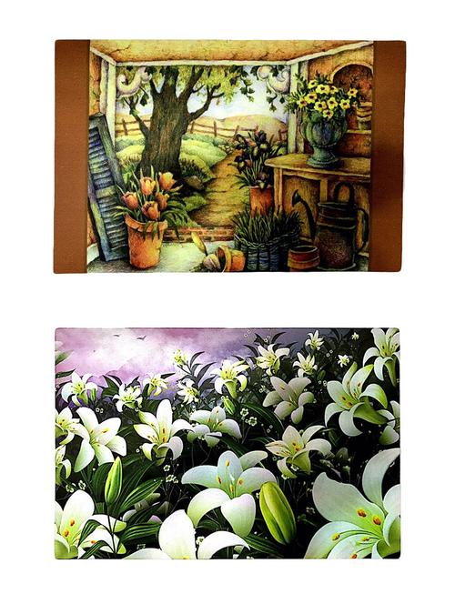 Stylish Big Size 3D Print Anti-Skid Door Mat Combo Of 2 - 14896020 - Very Small Image - 1