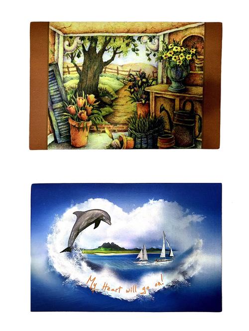 Stylish Big Size 3D Print Anti-Skid Door Mat Combo Of 2 - 14896021 - Very Small Image - 1